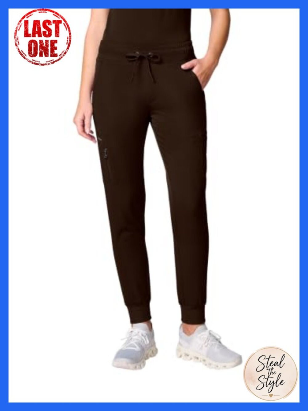Women's Tapered Jogger Scrub Pants 2-Way Stretch 7 Pocket Medical